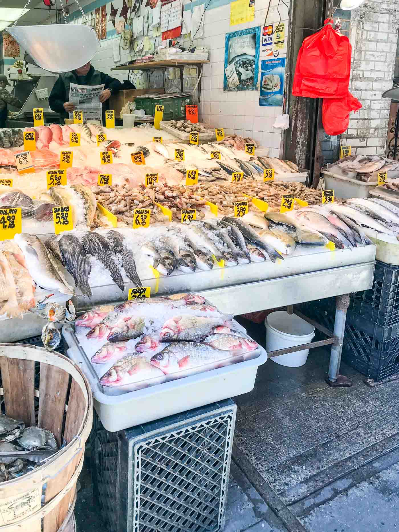 China Town Fish Market in NYC