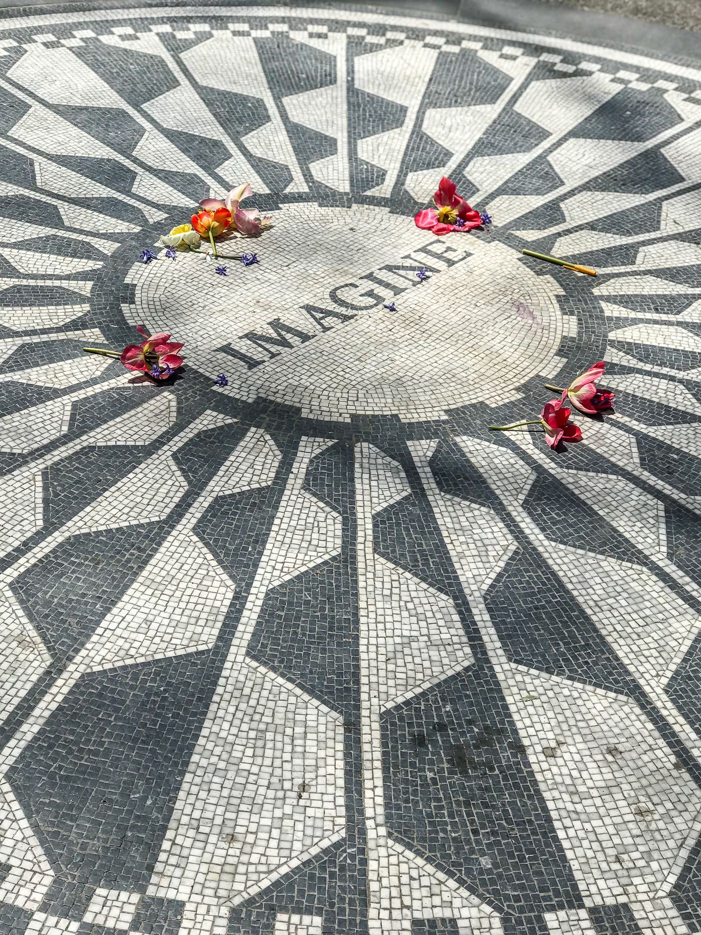 Imagine Memorial of John Lennon in NYC Central Park