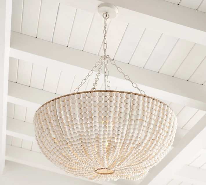 beaded hanging light