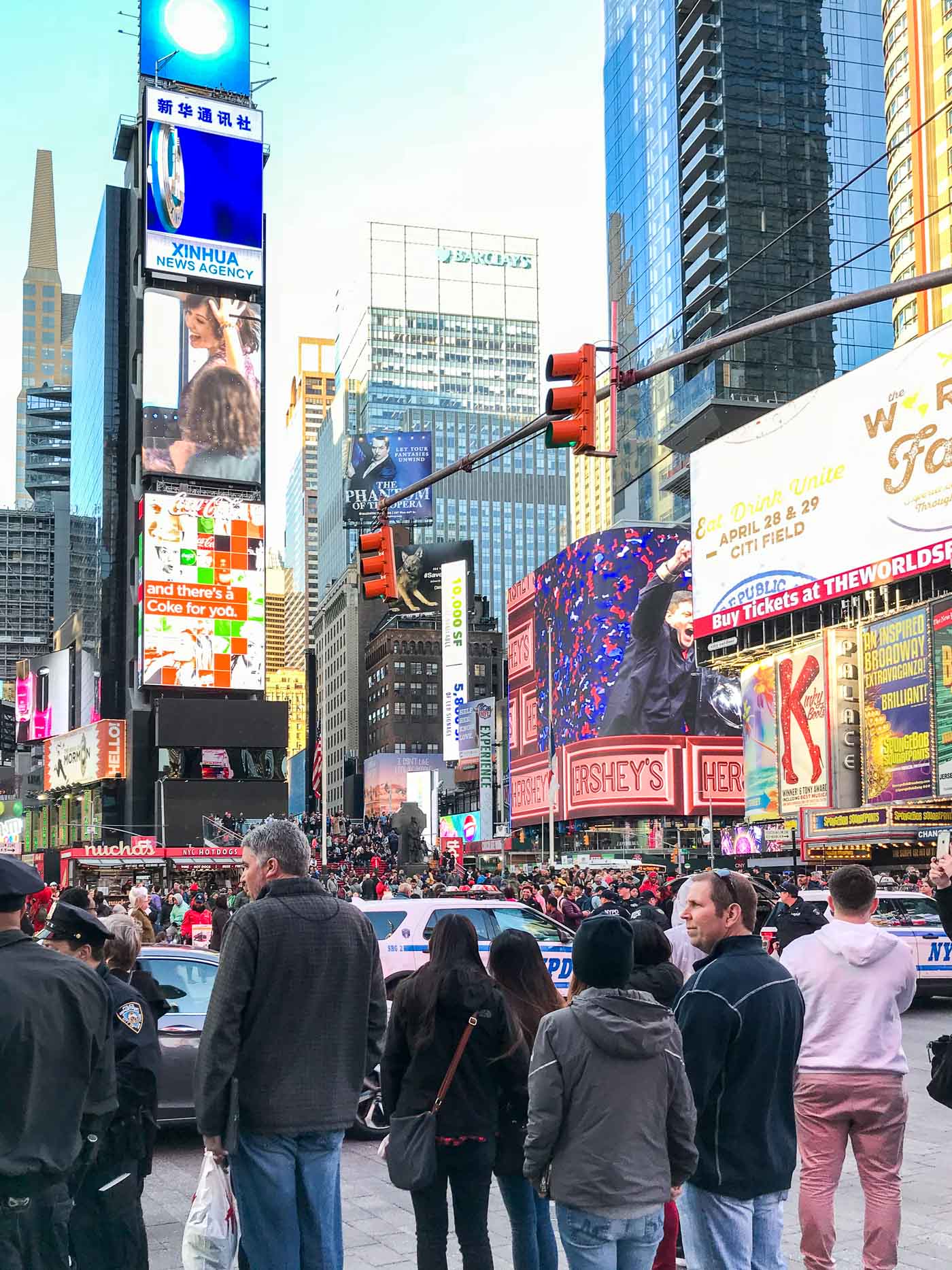 Times Square views in spring 2018