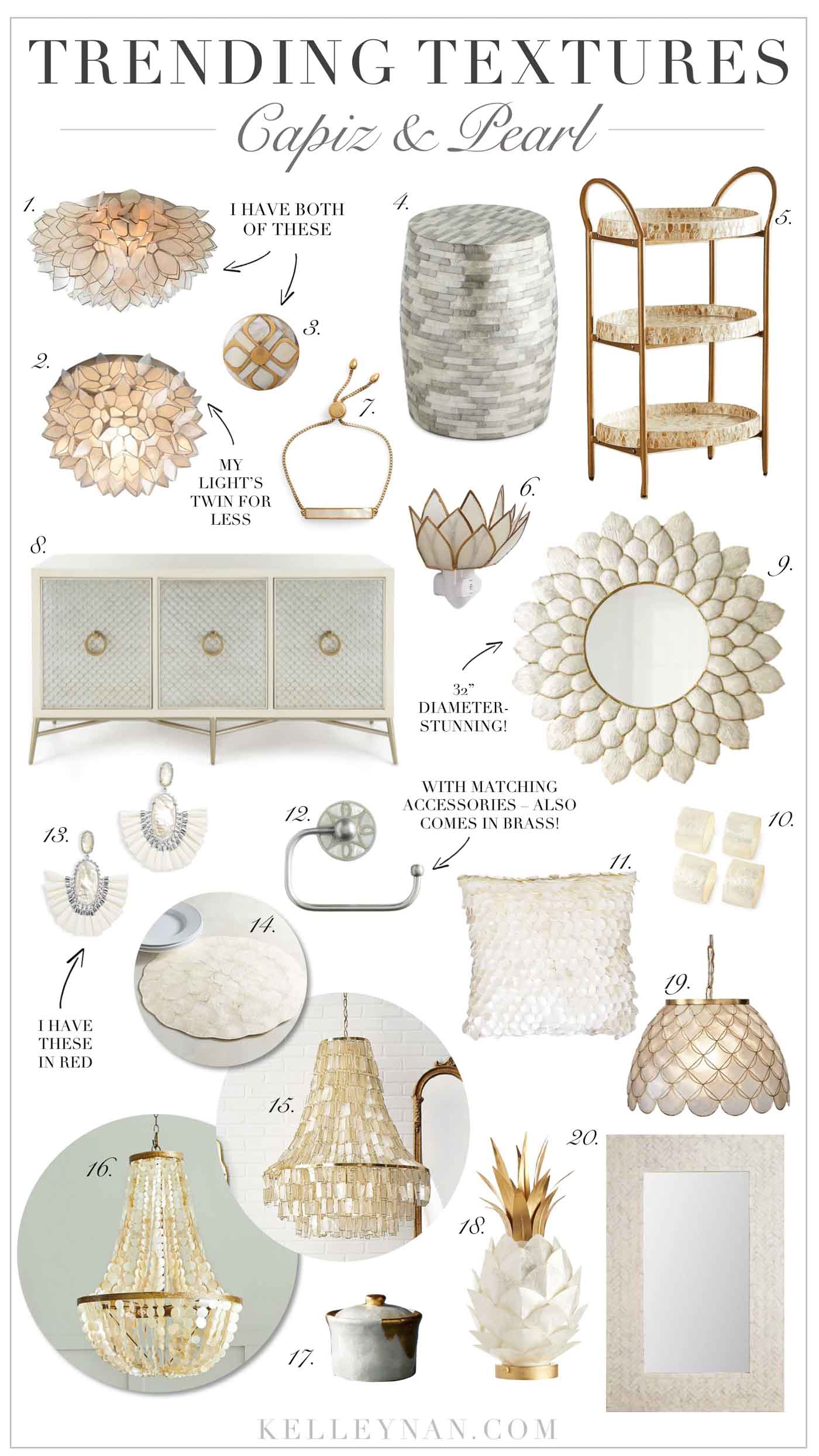 Add a touch of elegance to your home with mother of pearl home ...