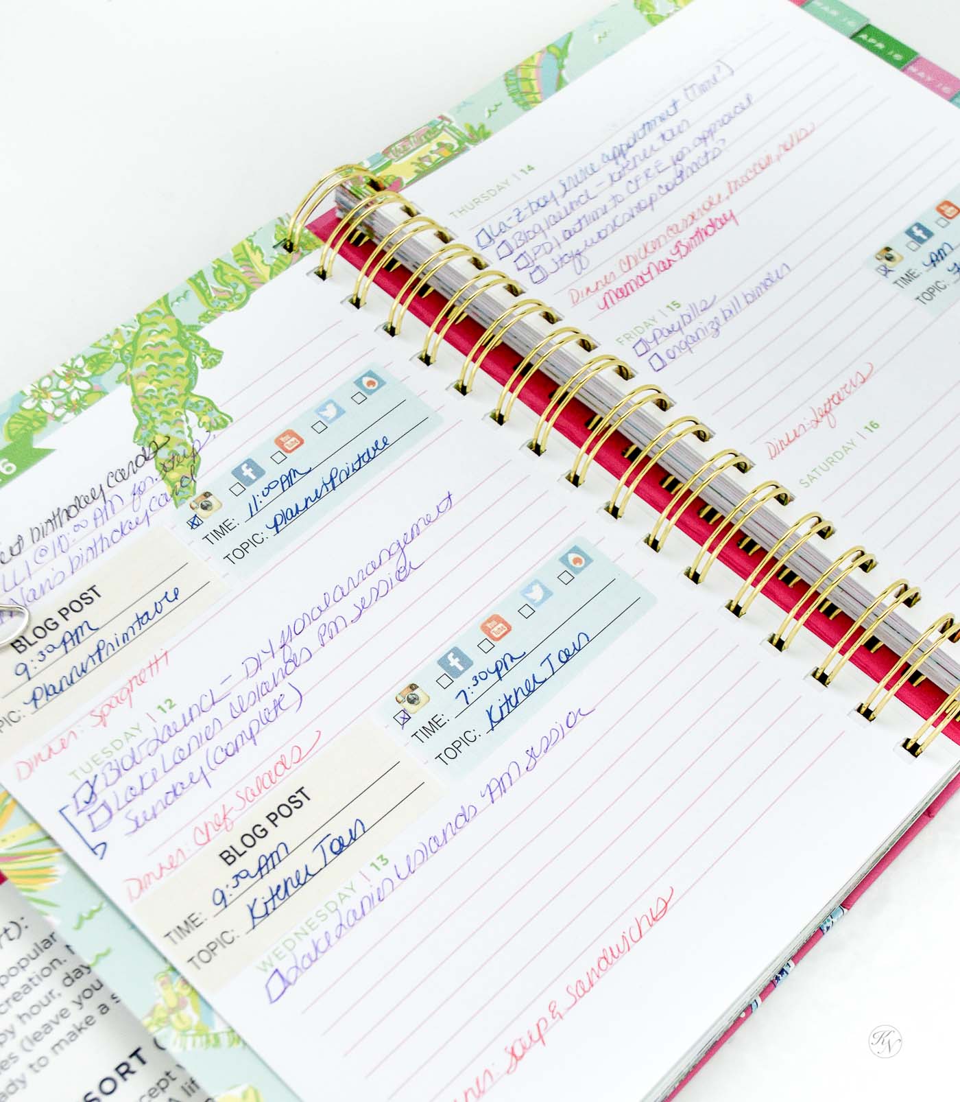 Lilly Pulitzer- favorite planner and day organizer