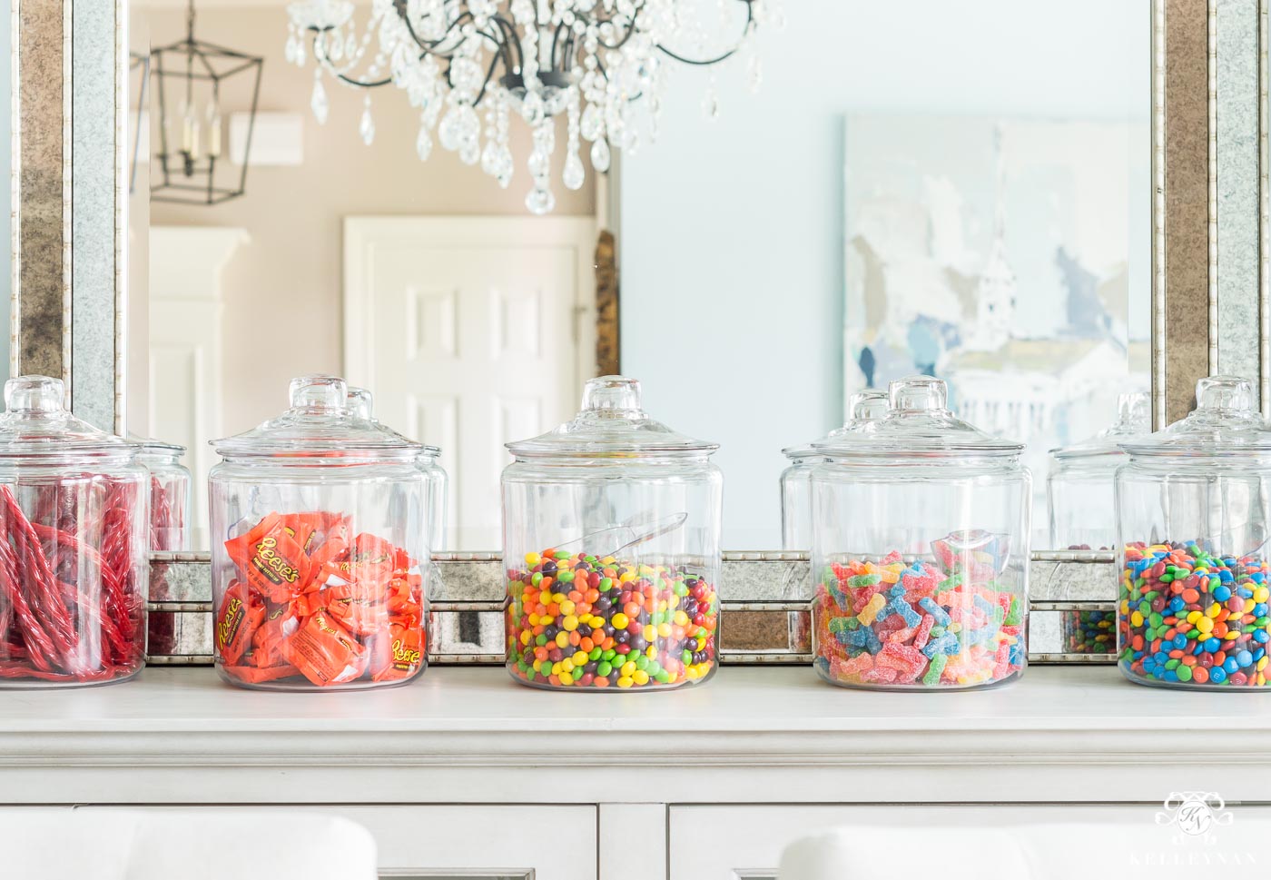 Candy Land candy bar for an easy game night dessert