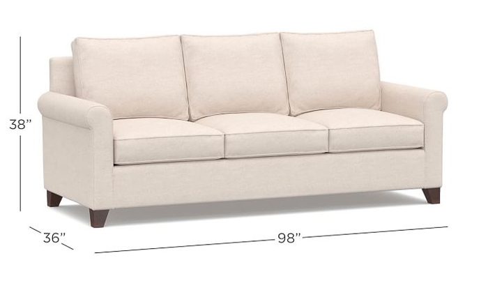 Pottery barn buchanan square store arm sofa