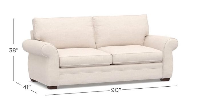 PB Sofa Comparison- Pearce Roll Arm