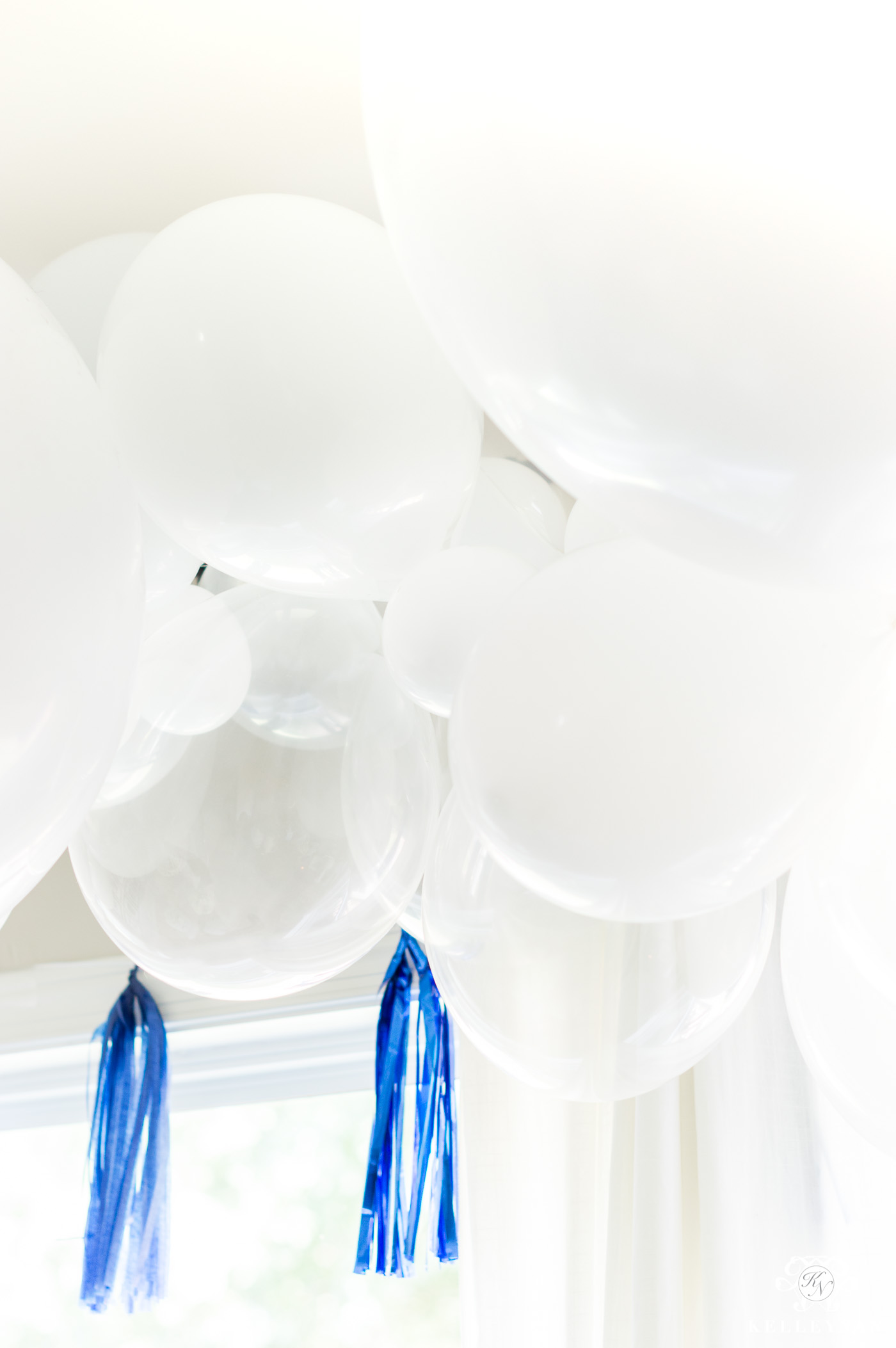 Easy DIY Balloon Garland to Look Like Clouds