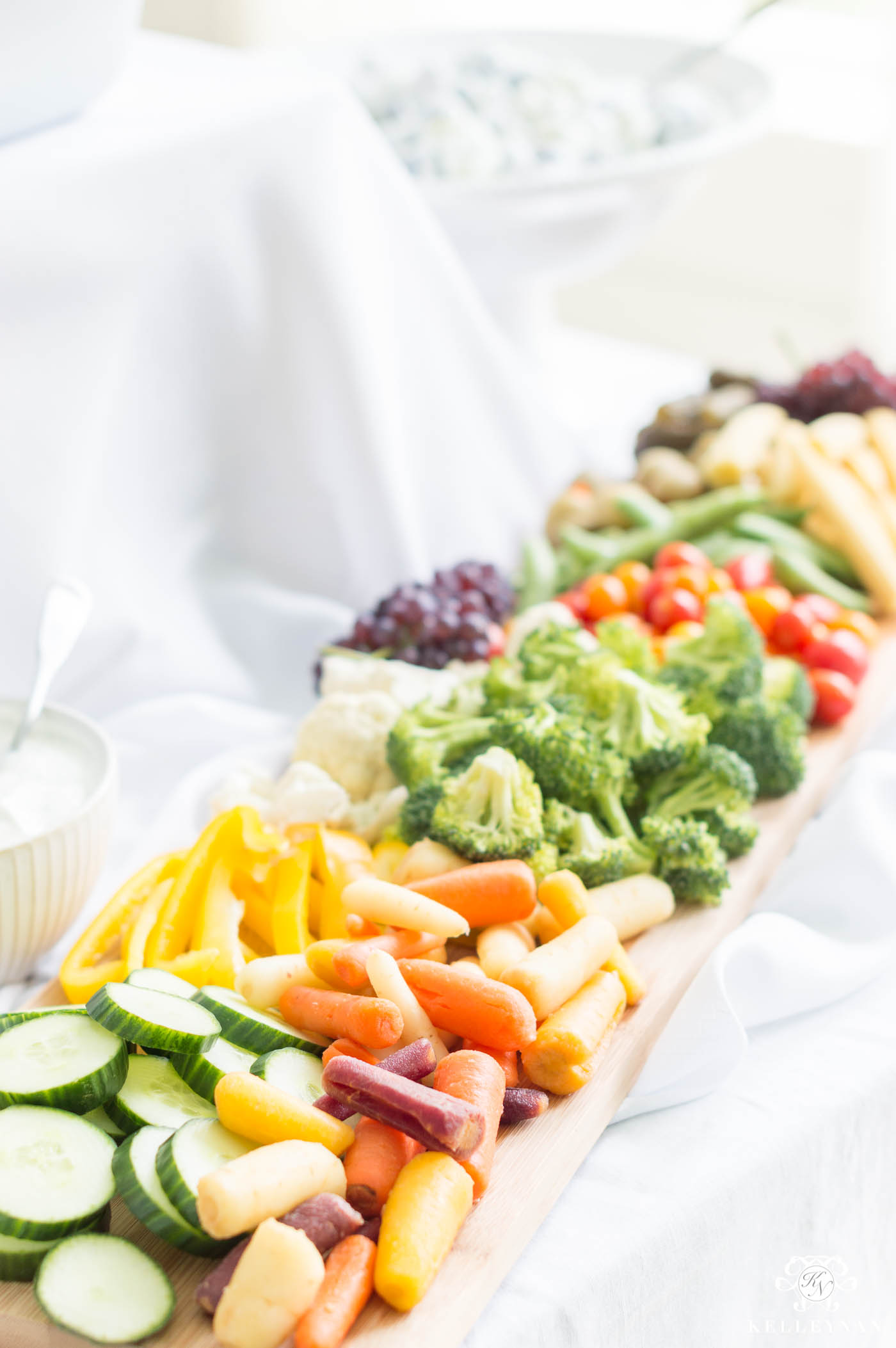 Crudité Board for Baby Shower Food