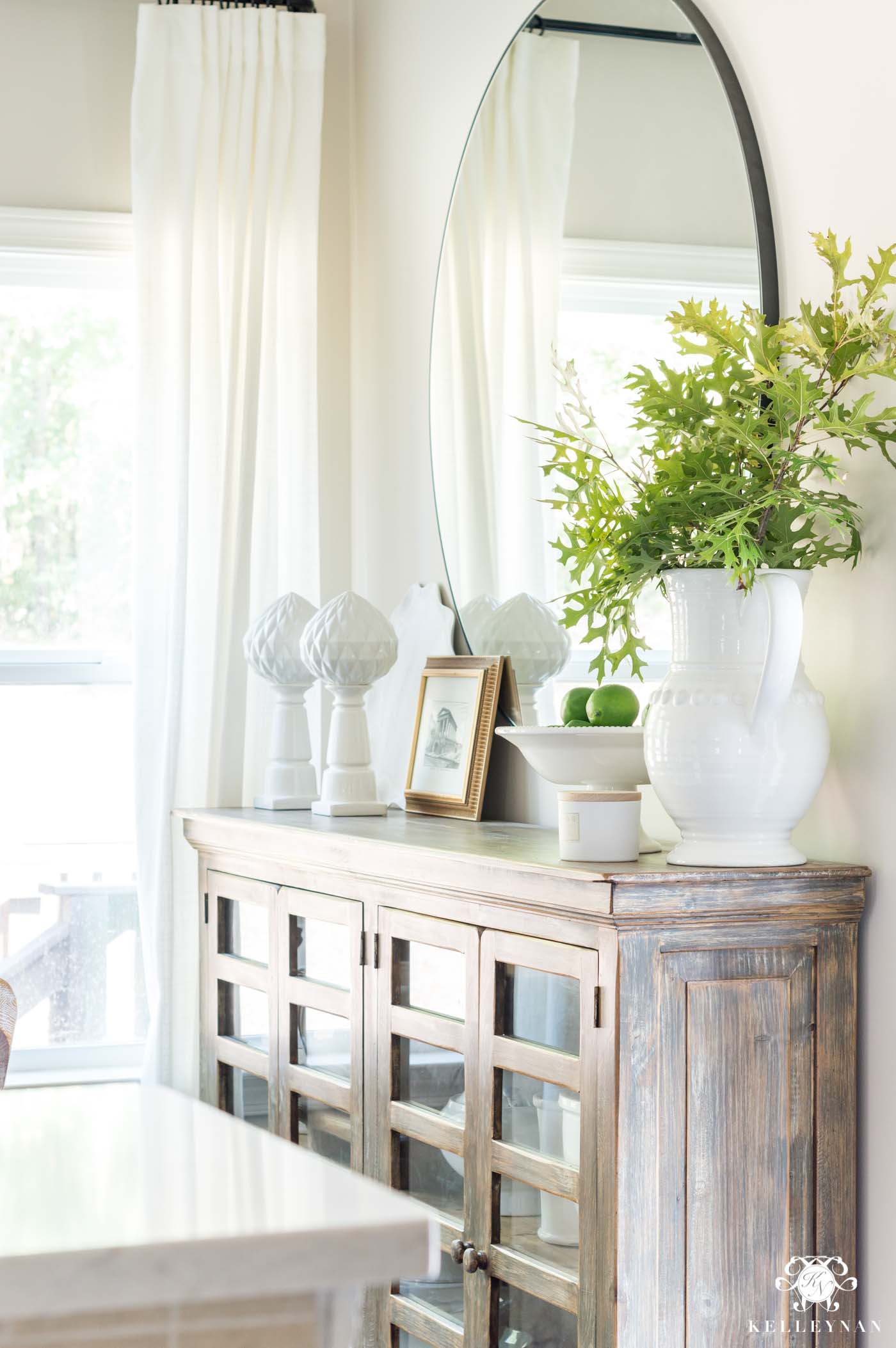 How to style a Sideboard in the dining room or breakfast nook