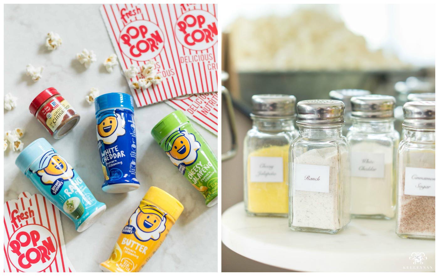 Seasoning and Topping Ideas for Popcorn Bar