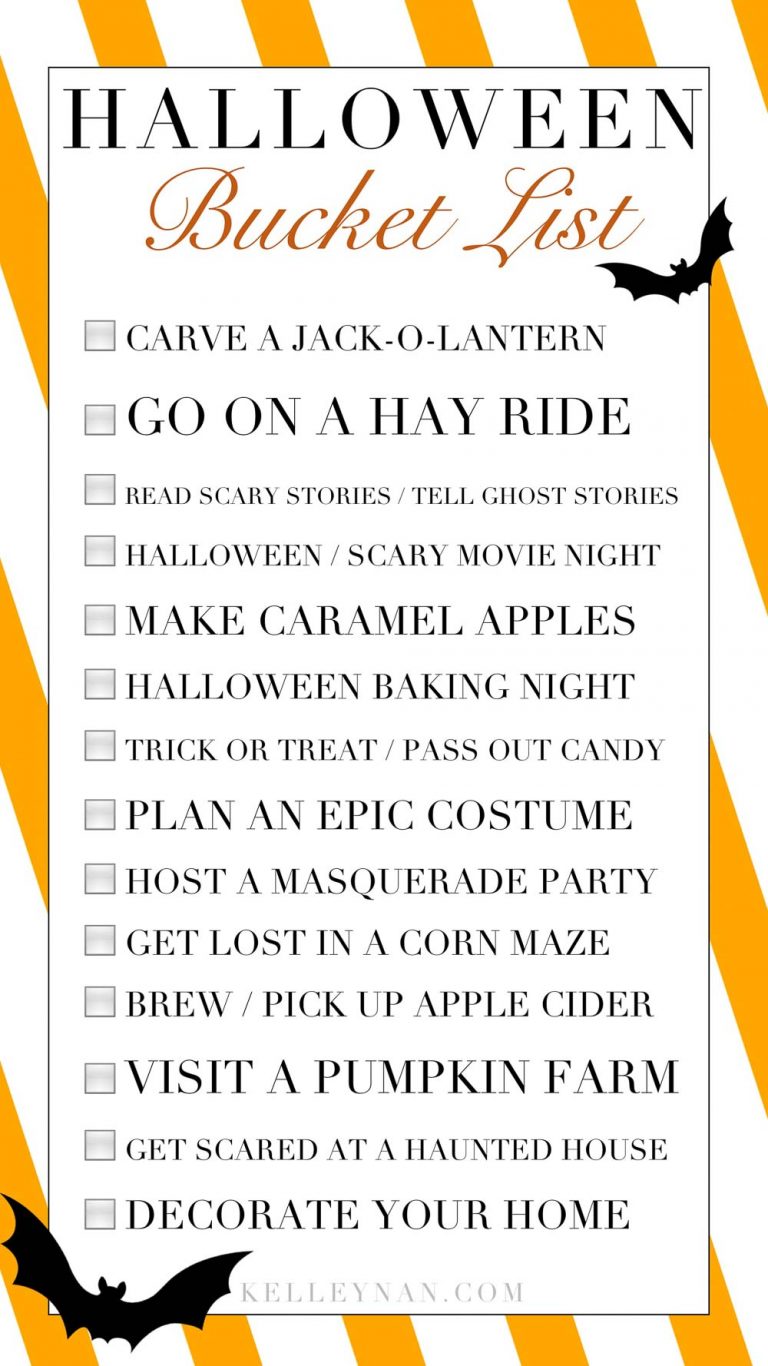 Halloween Bucket List 14 Ideas & Halloween Activities for the Family