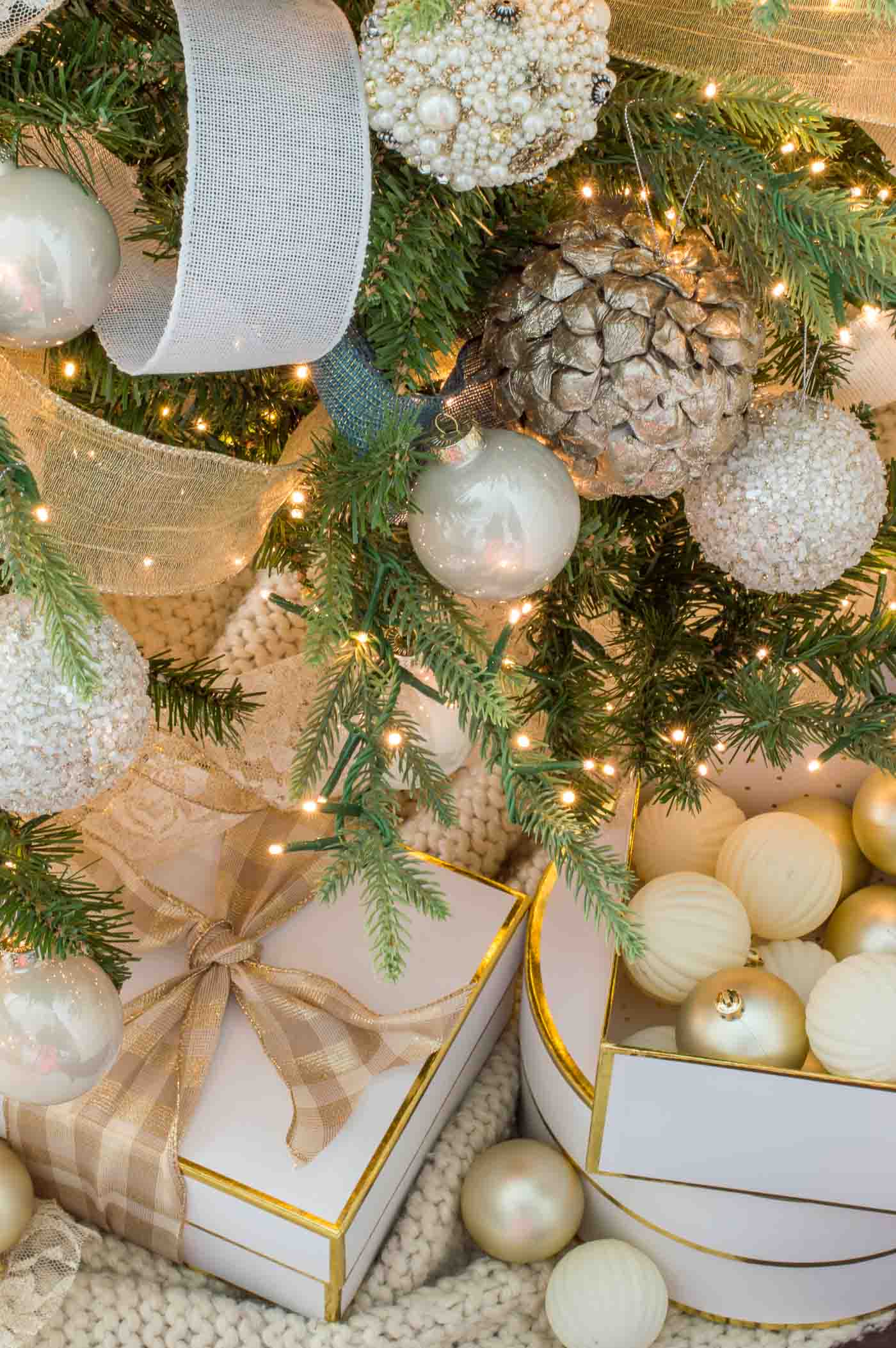 How to Position and Style Gifts Under a Christmas Tree