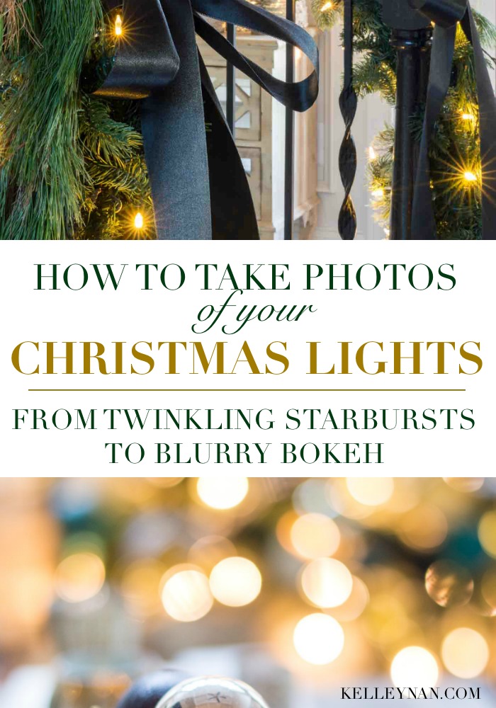 Tips on how to take pictures of your Christmas Tree Lights - from twinkle starbursts to blurry soft bokeh