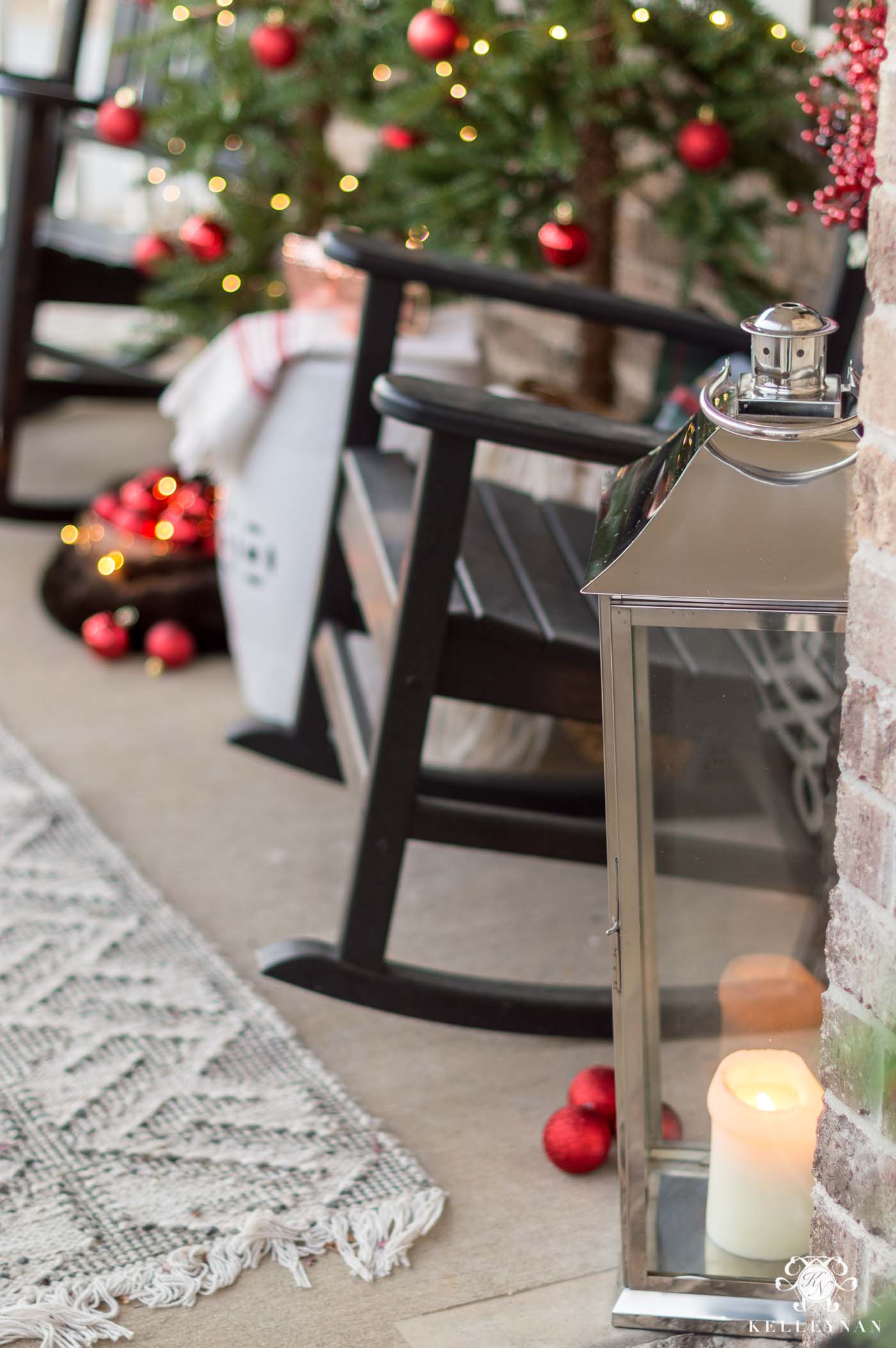 Front porch decorating ideas for Christmas