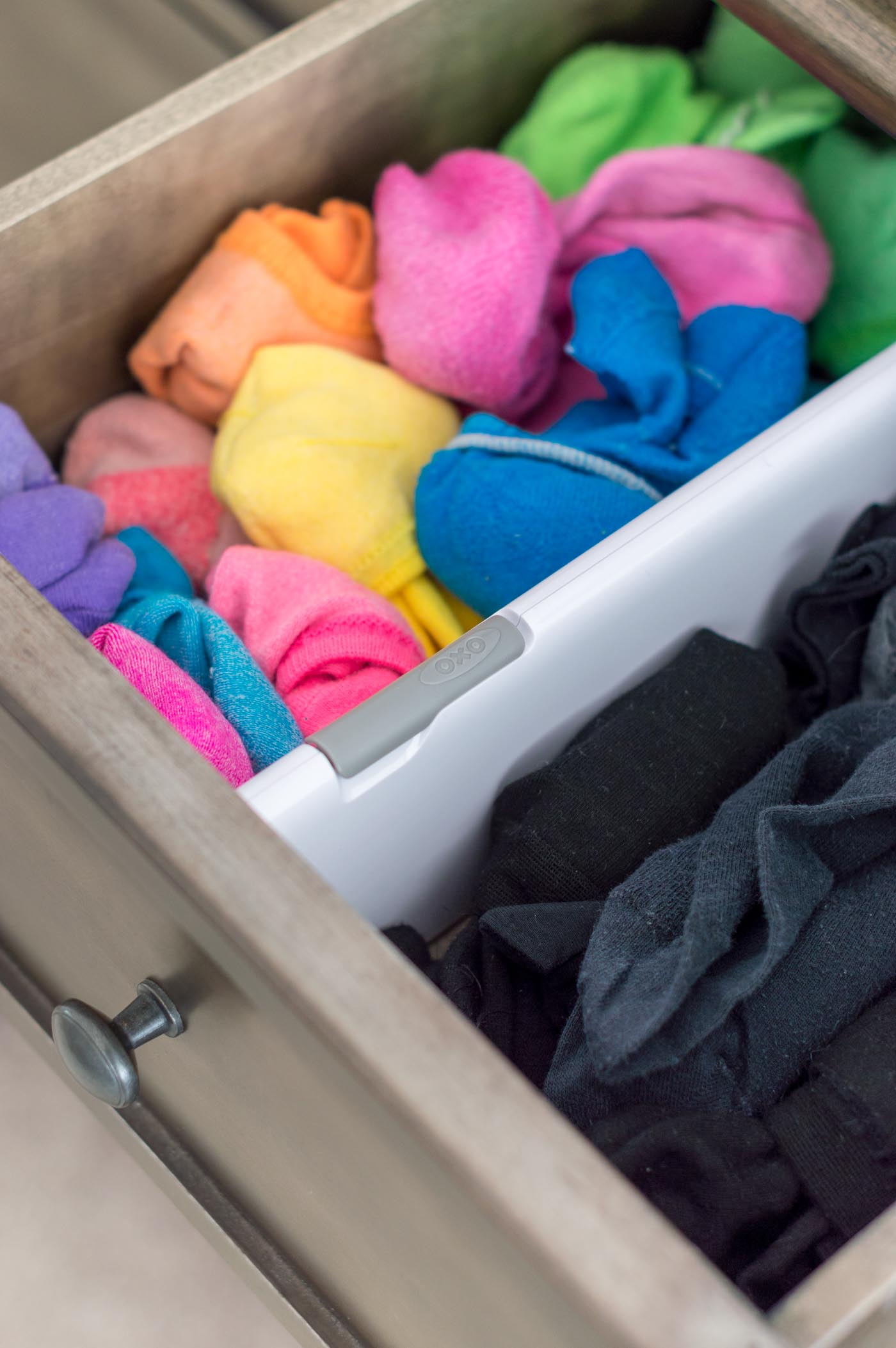 The best simple organizing ideas for an afternoon - including this expandable drawer organizer that popped into a sock drawer.