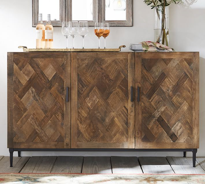 rustic buffet console for dining or breakfast room
