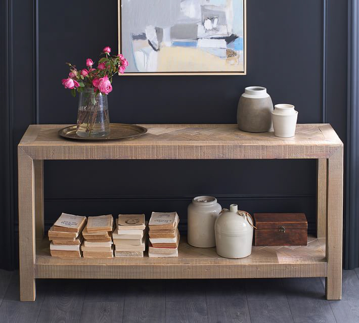 reclaimed wood console table