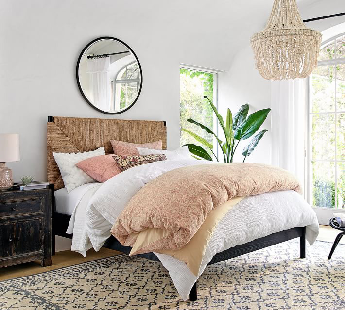 Boho bed and bedroom