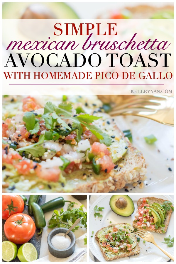 Southwest avocado toast with homemade pico de gallo recipe- a simple, healthy, delicious weekday breakfast!