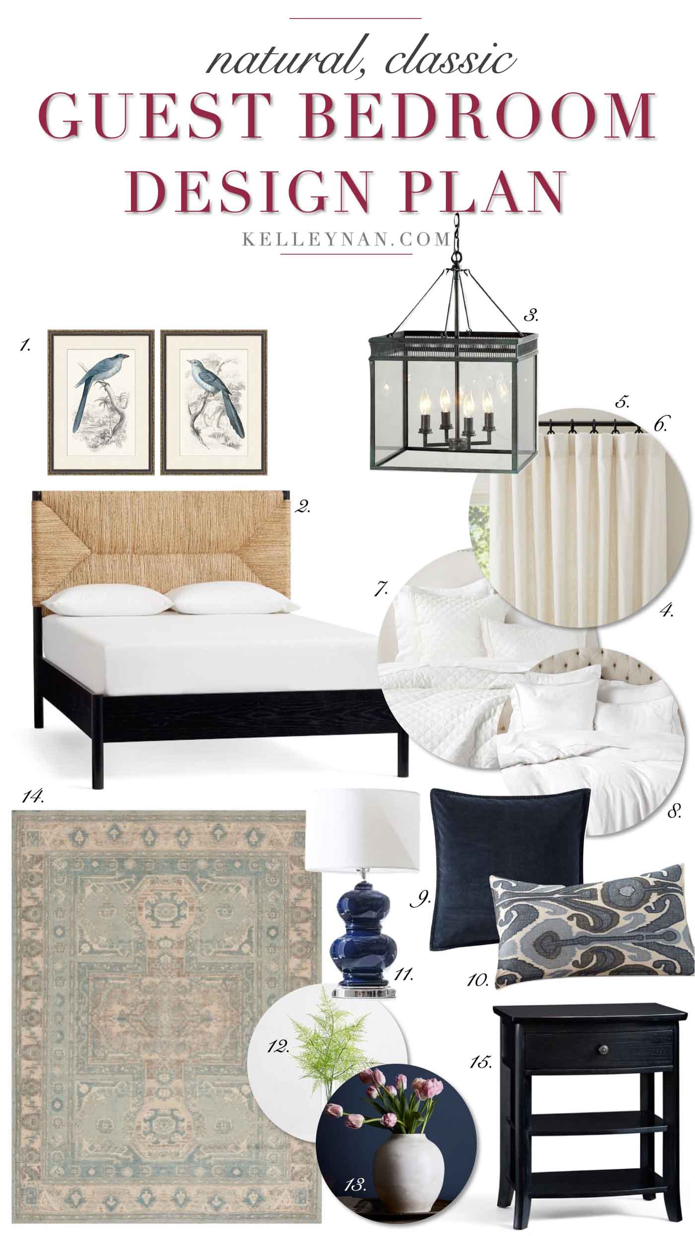 Blue & White Bedding & 7 Tips for the Perfectly Layered Bed! - Kelley Nan