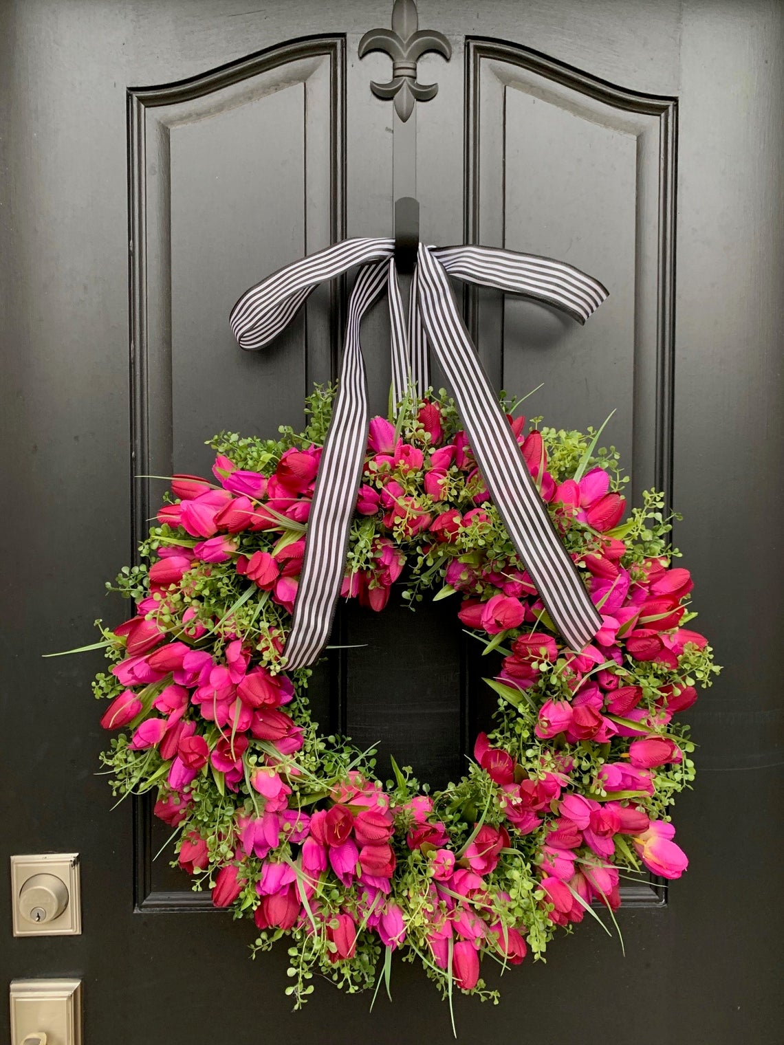 Spring Wreath With Easter Eggs, Spring Wreaths for Front Door