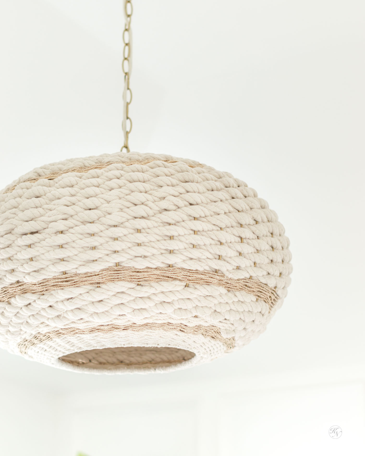 Boho Rope Pendant Light with 