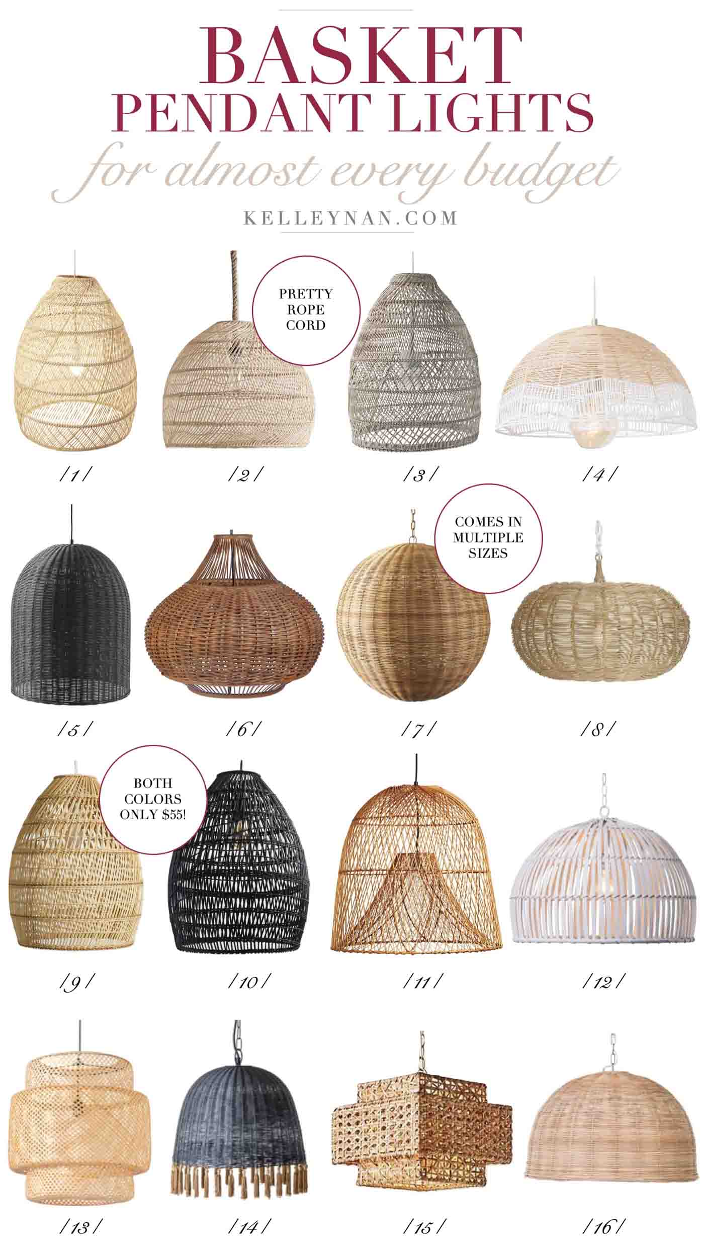 The best affordable woven basket pendant lights for the kitchen (or any room!)