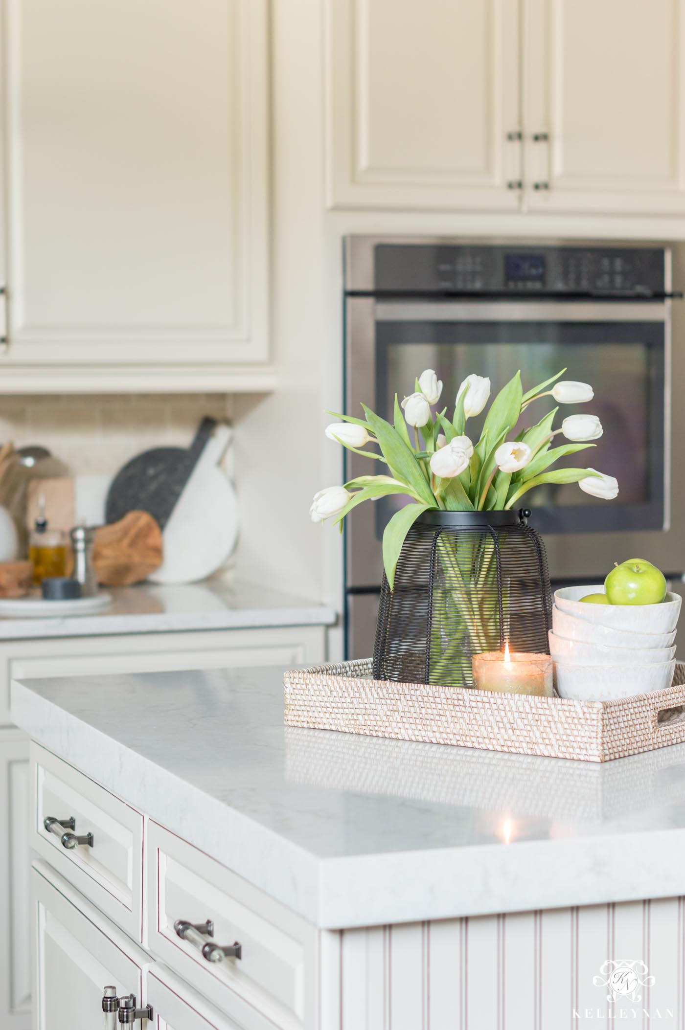 Spring kitchen decor and countertop styling ideas