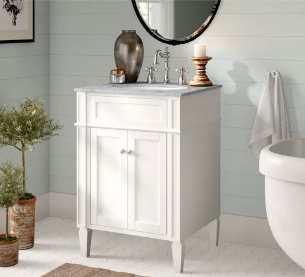 single vanity for powder room