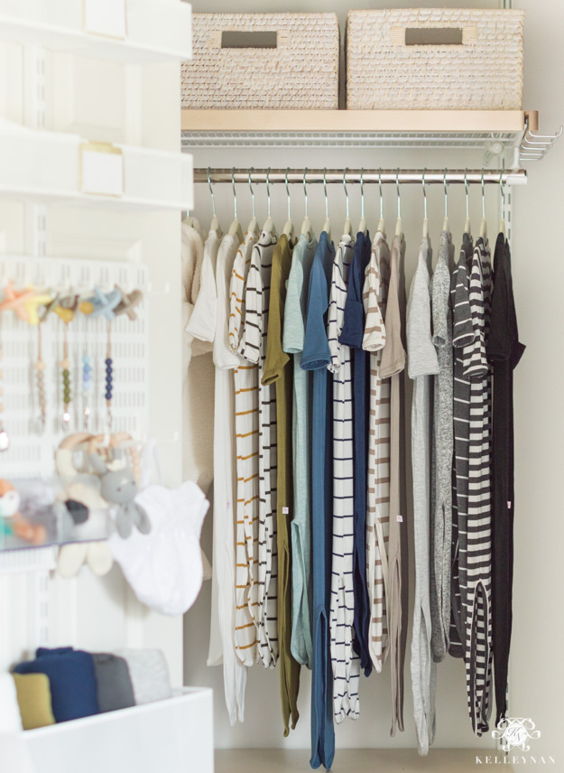 An Organized Baby Closet with ClosetMaid ShelfTrack Elite