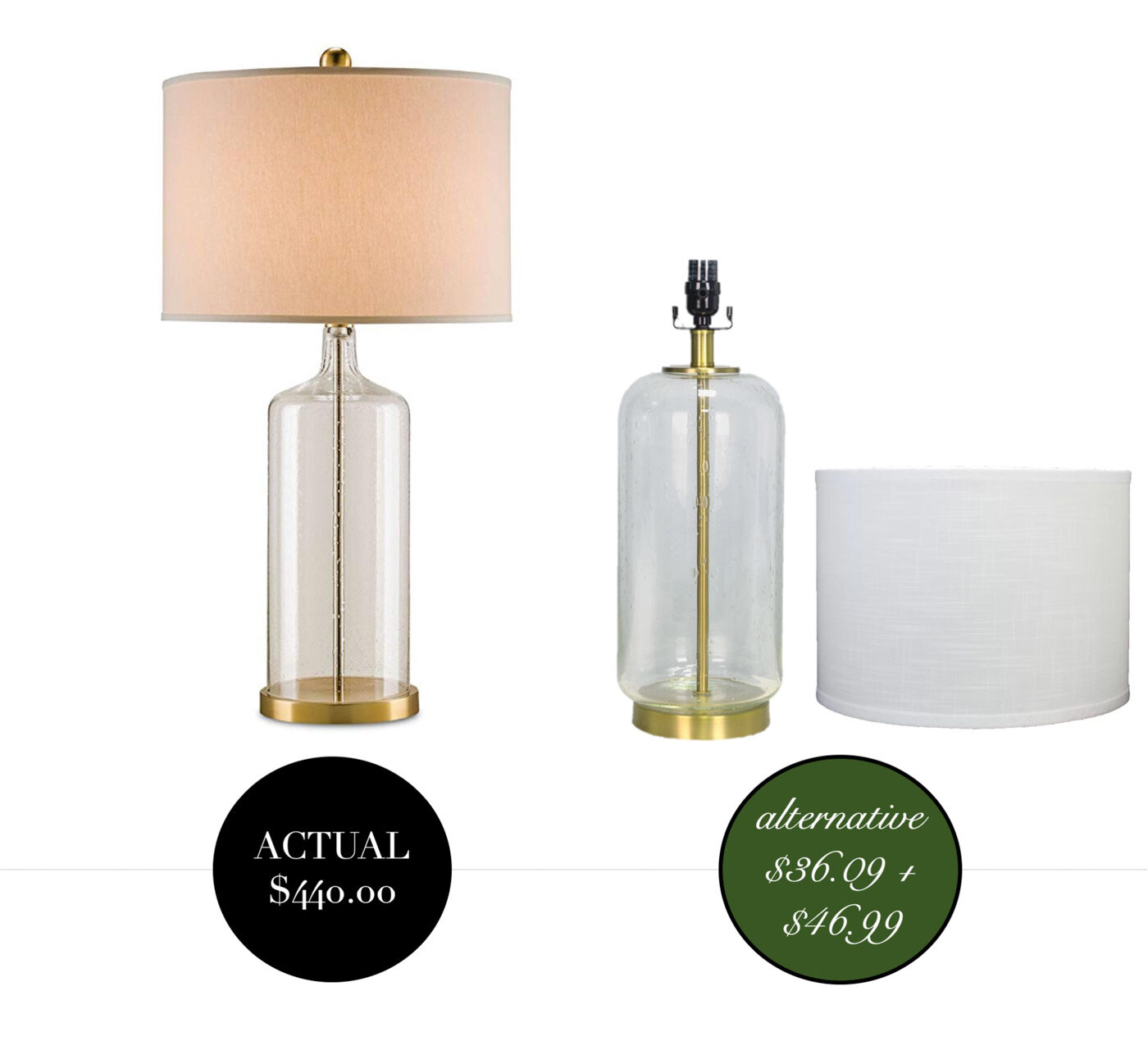 Designer lighting dupes- high and low and a look for less