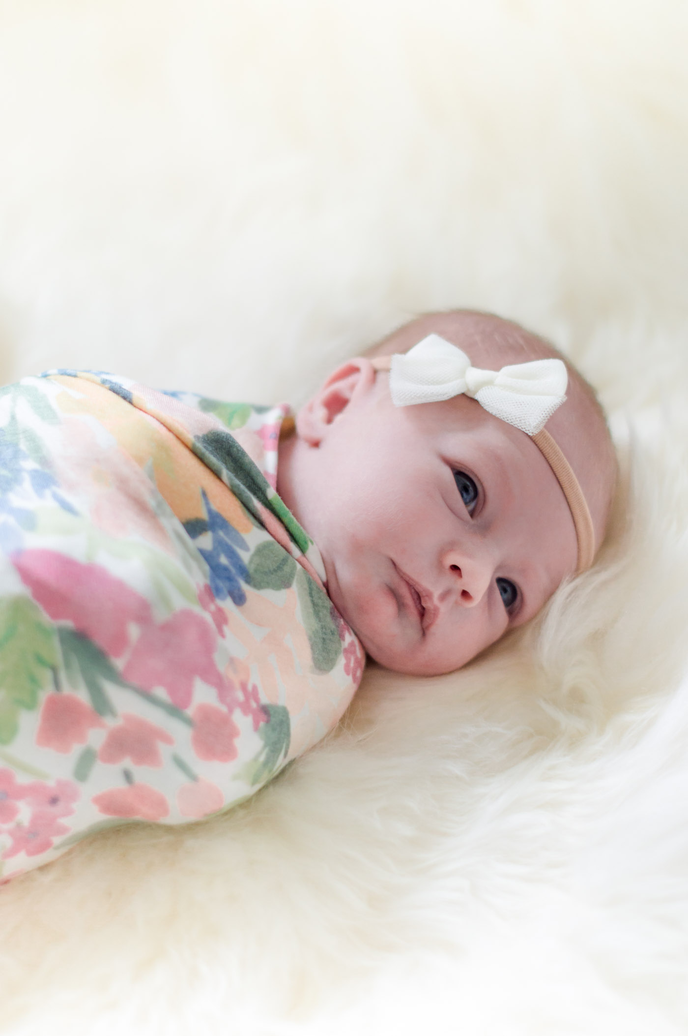 Copper Pearl Floral Swaddle