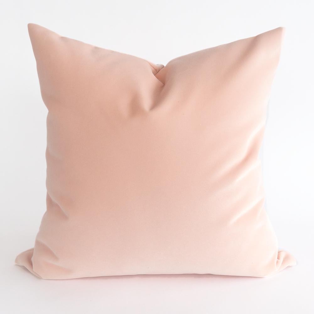 Pretty blush velvet pillow