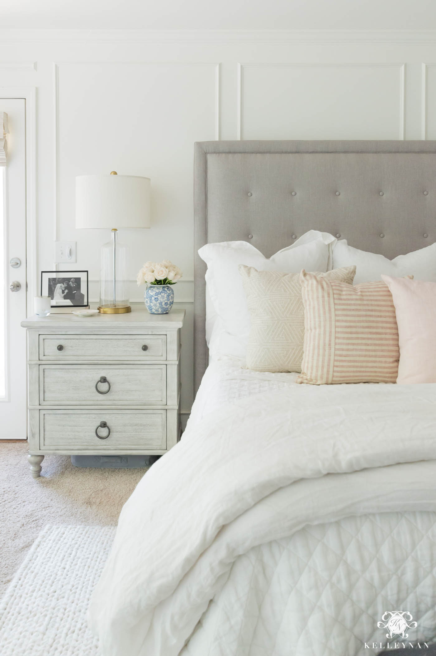 bedside tables and dresser