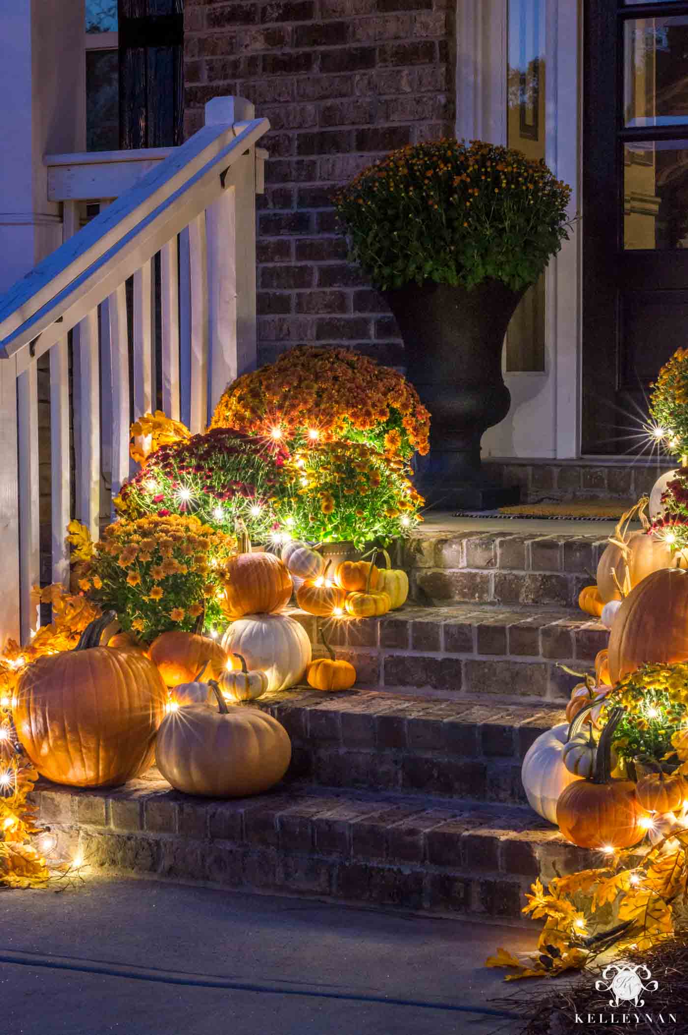 Easy, magical fall front porch decor