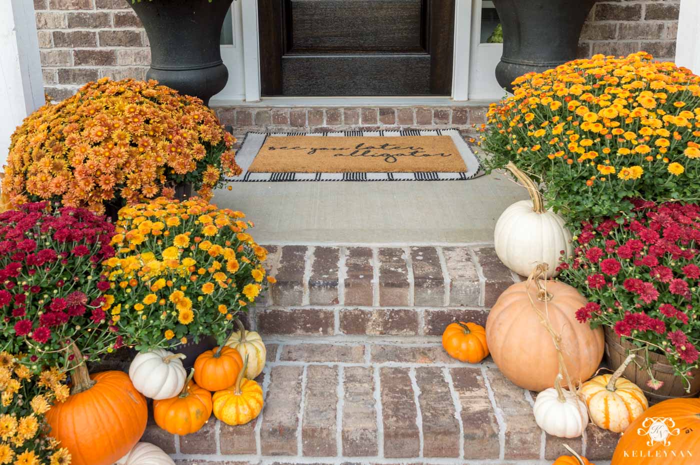 Fall Porch Decor: Statement-Making Front Steps - Kelley Nan