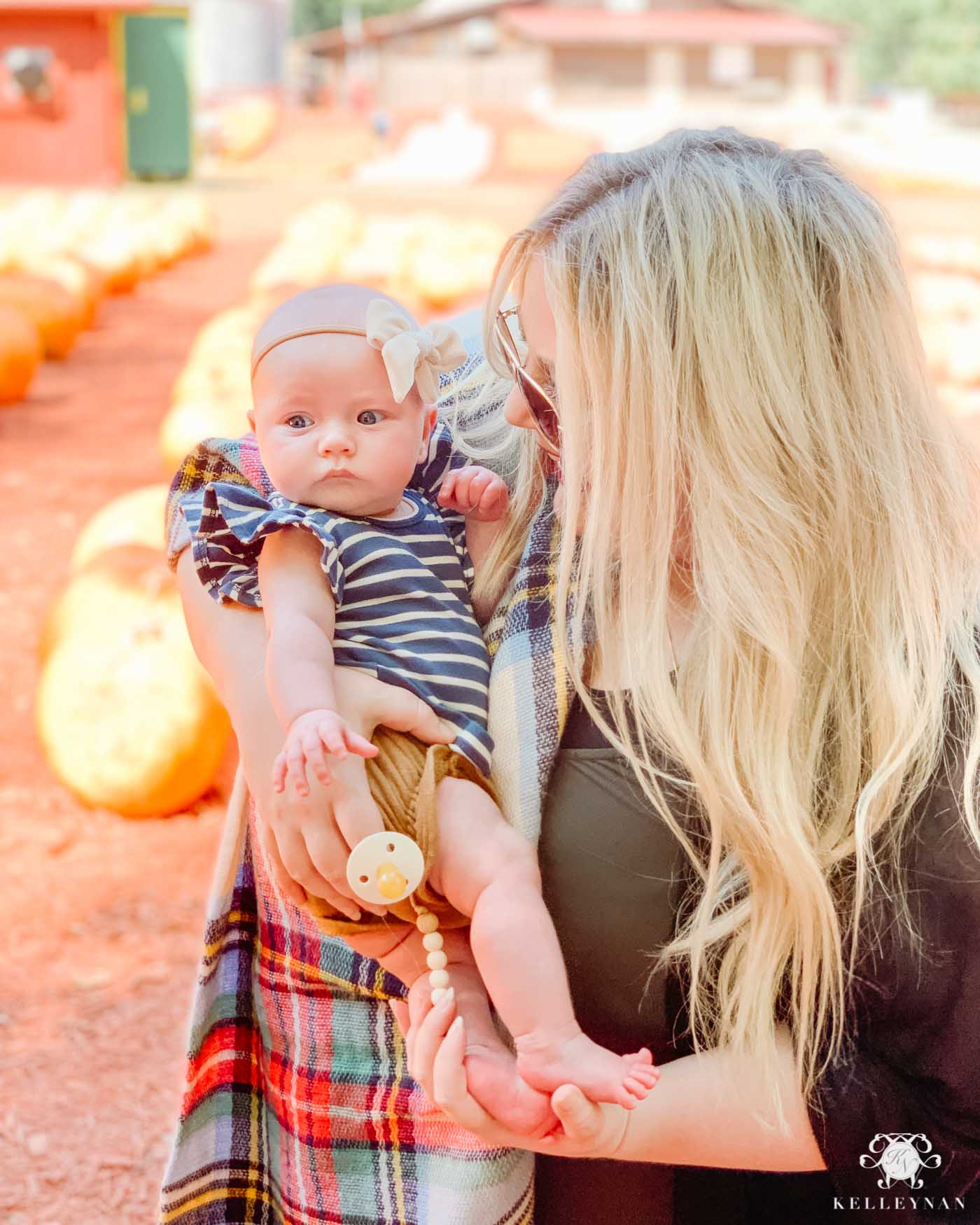 Fall Pumpkin Patch with Baby