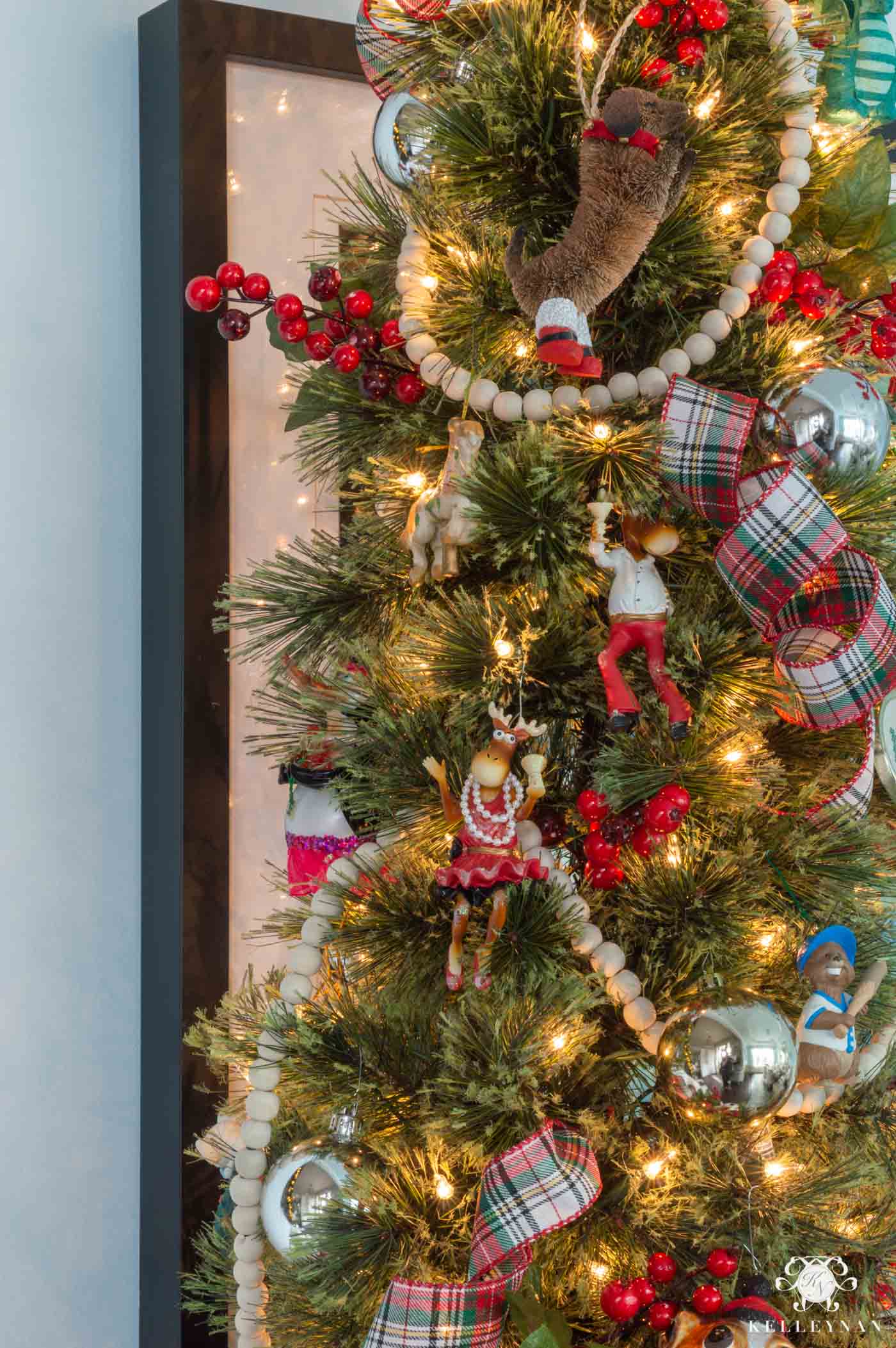 tartan christmas tree ornaments