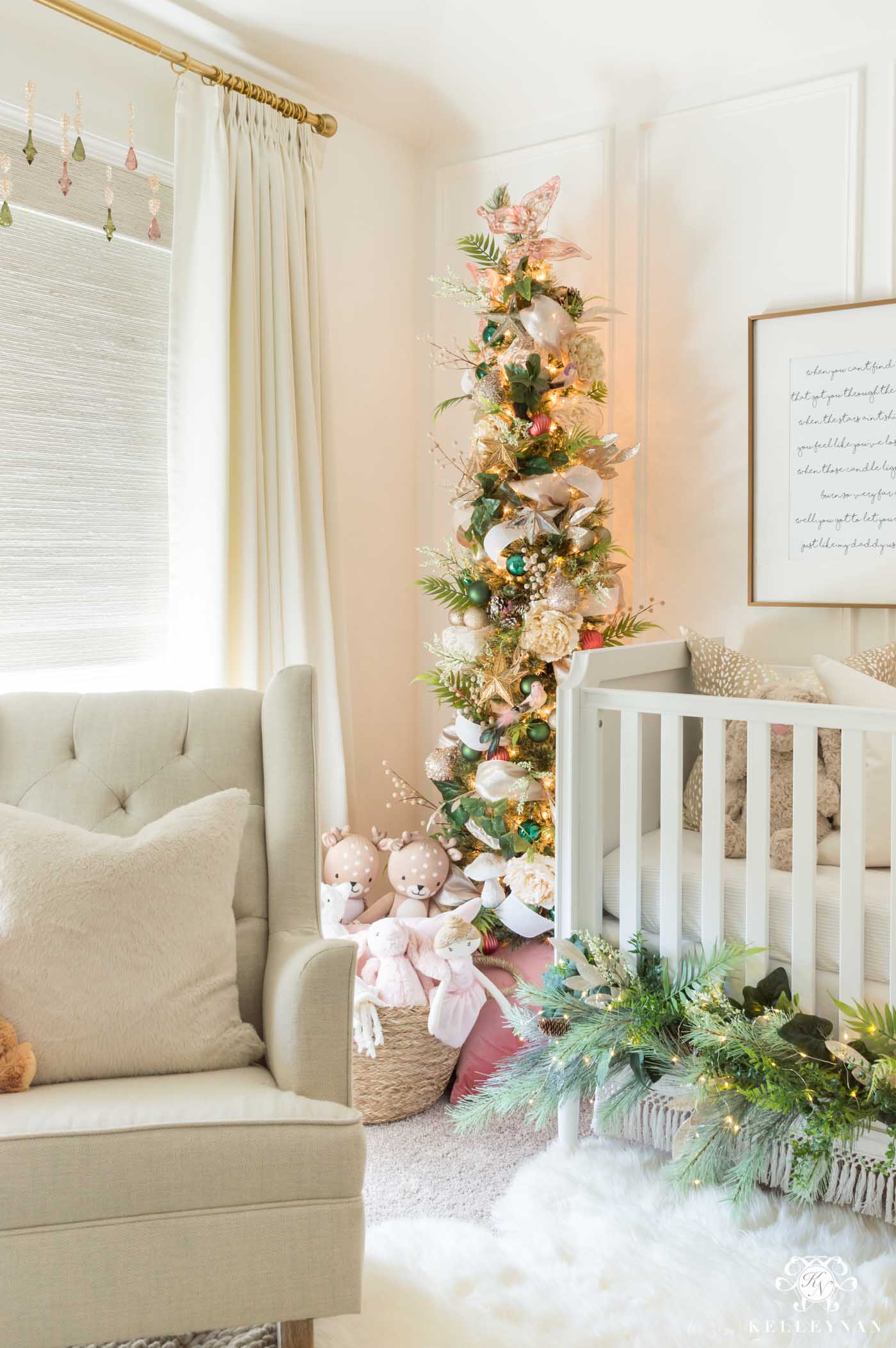 Little girl's fairy themed Christmas trees