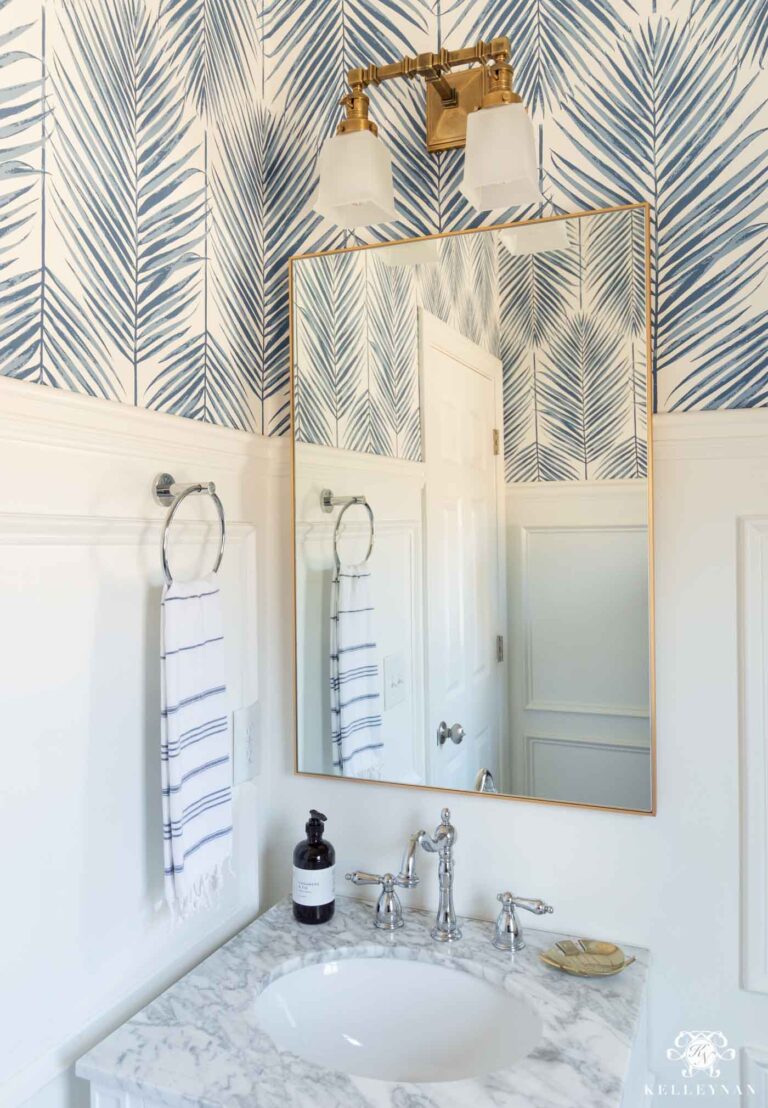 Coastal Powder Room - A Modern, Classic Design - Kelley Nan