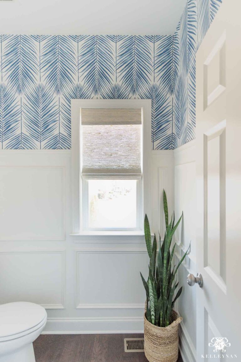 Coastal Powder Room - A Modern, Classic Design - Kelley Nan