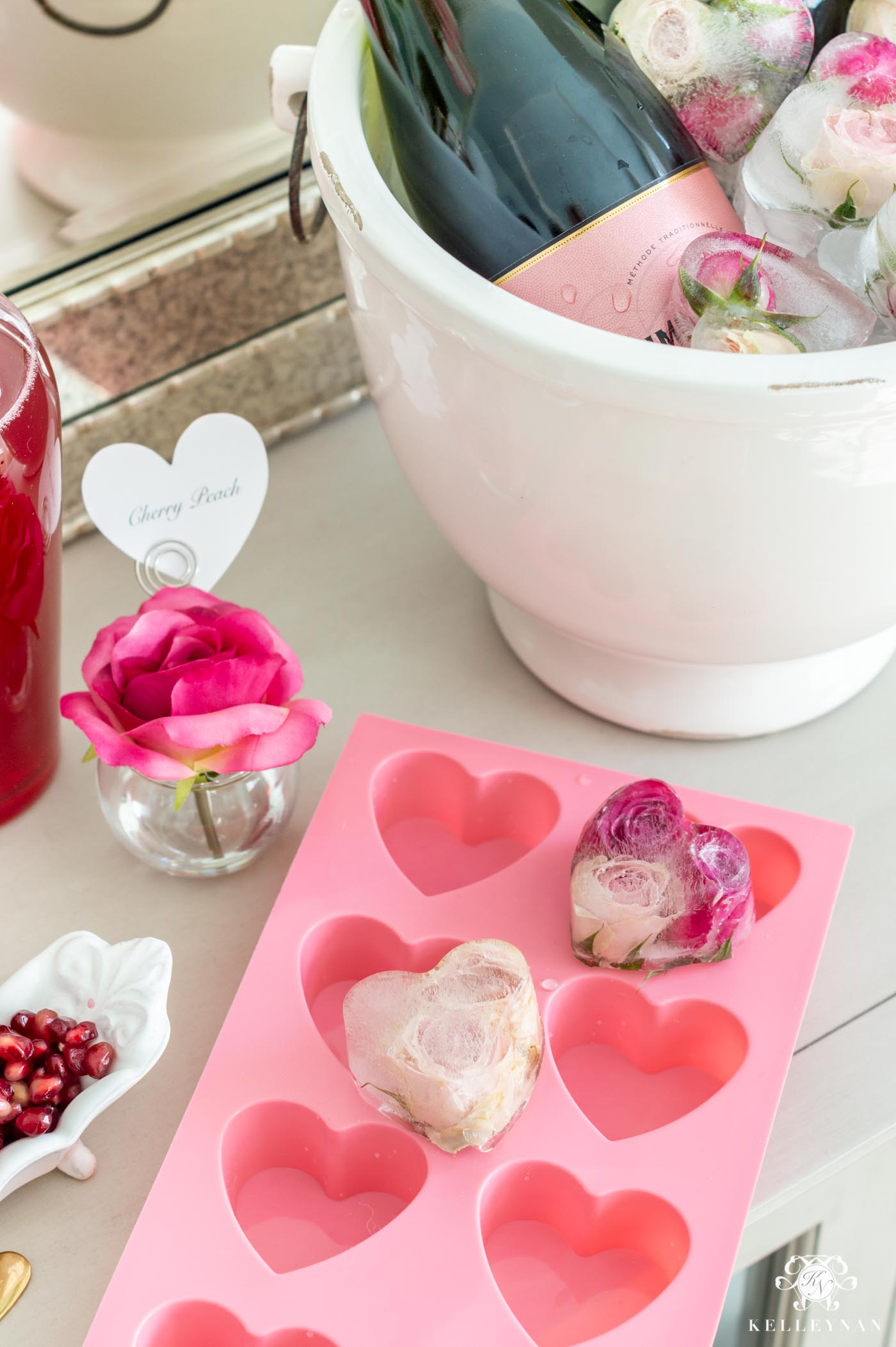 Heart Shaped Ice Cube Tray for Party and Shower Beverage Stations