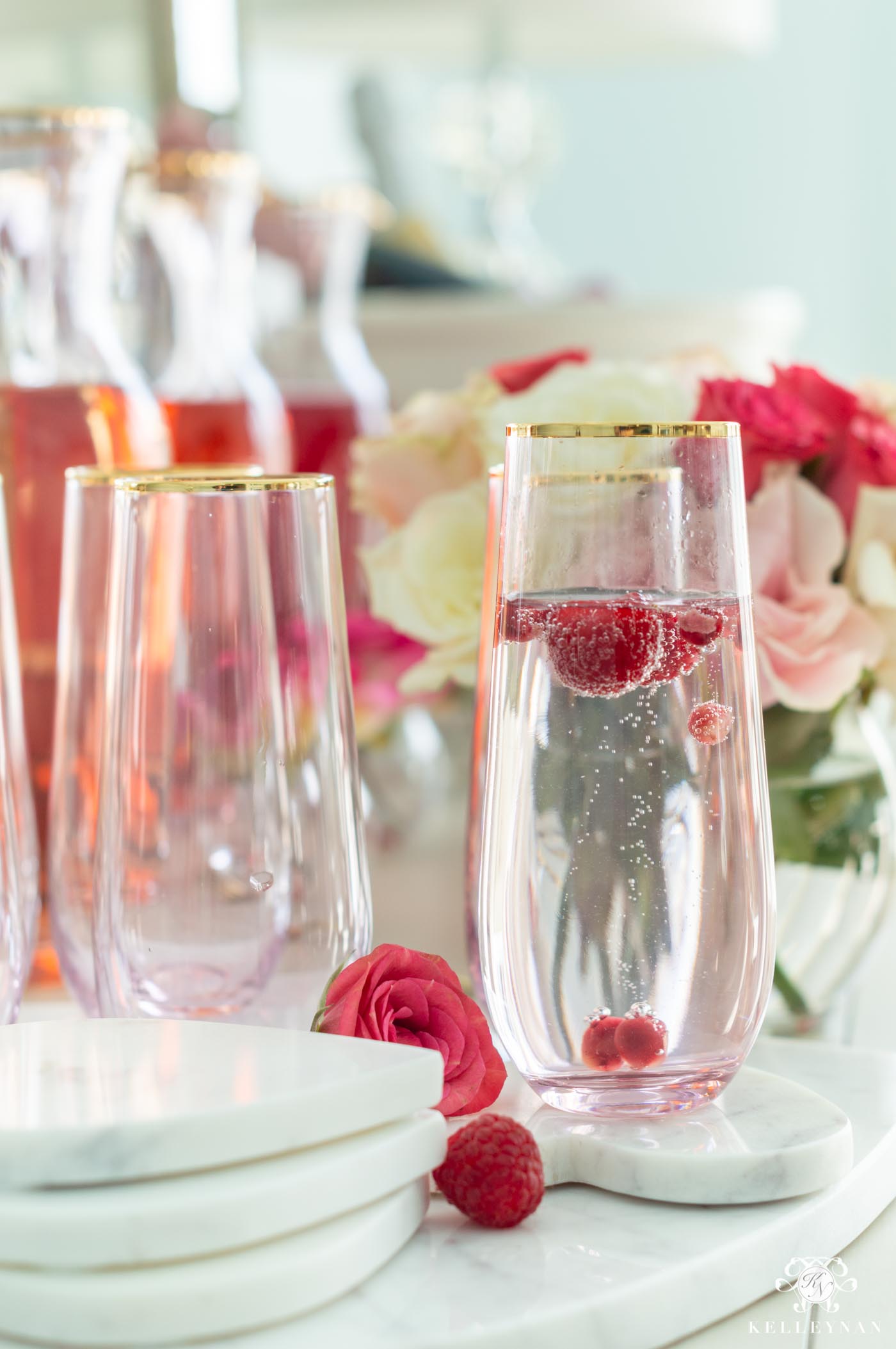 Mimosa Bar Ideas - Sweetheart Setup & Theme - Kelley Nan