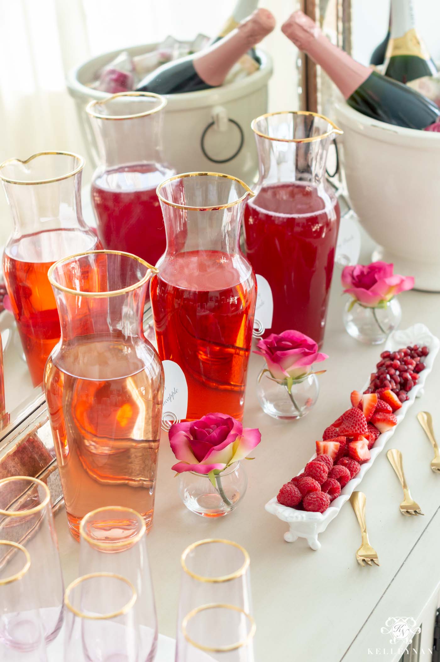 DIY MIMOSA BAR Setup for Holidays Merry Mimosa Station Christmas