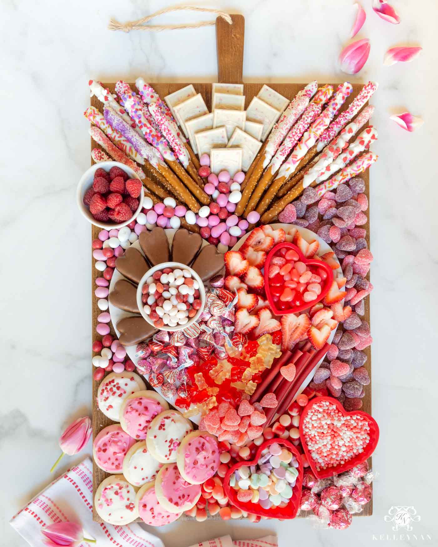 Valentine's Day Candy Board (Covered with candies, sweets, and treats!)