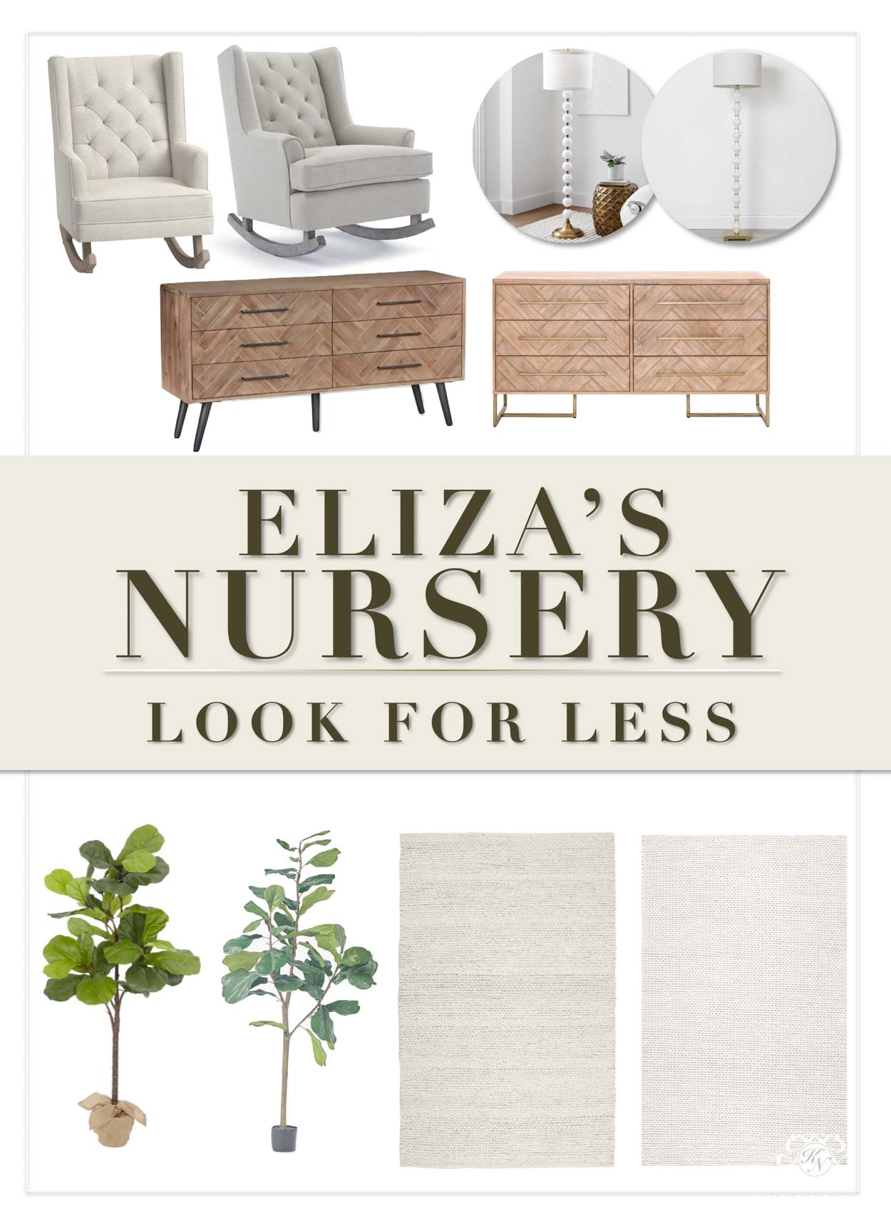 Popular Neutral Nursery Furniture & Decor -- Affordable Look Alikes for Less!