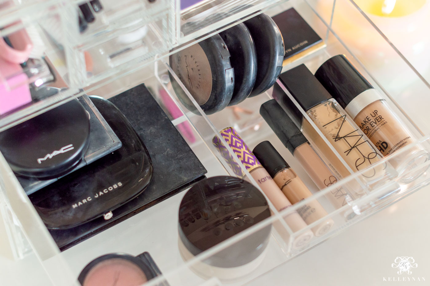 Makeup Organization Tips & Best Acrylic Makeup Organizer - Kelley Nan