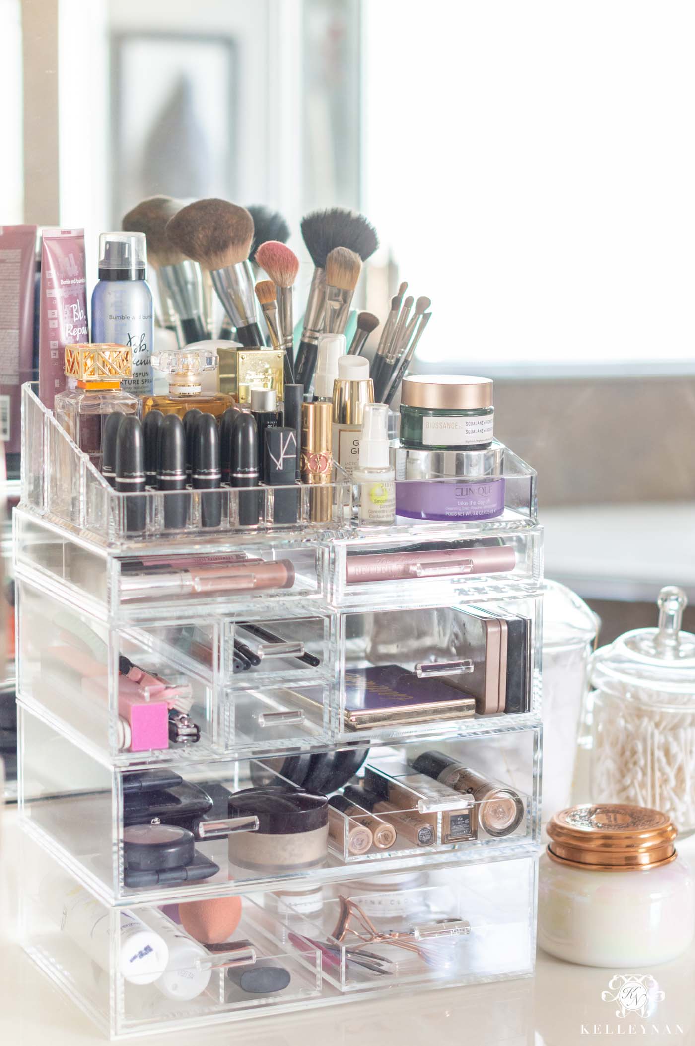 Gray Acrylic Modular Drawer Organizer Boxes