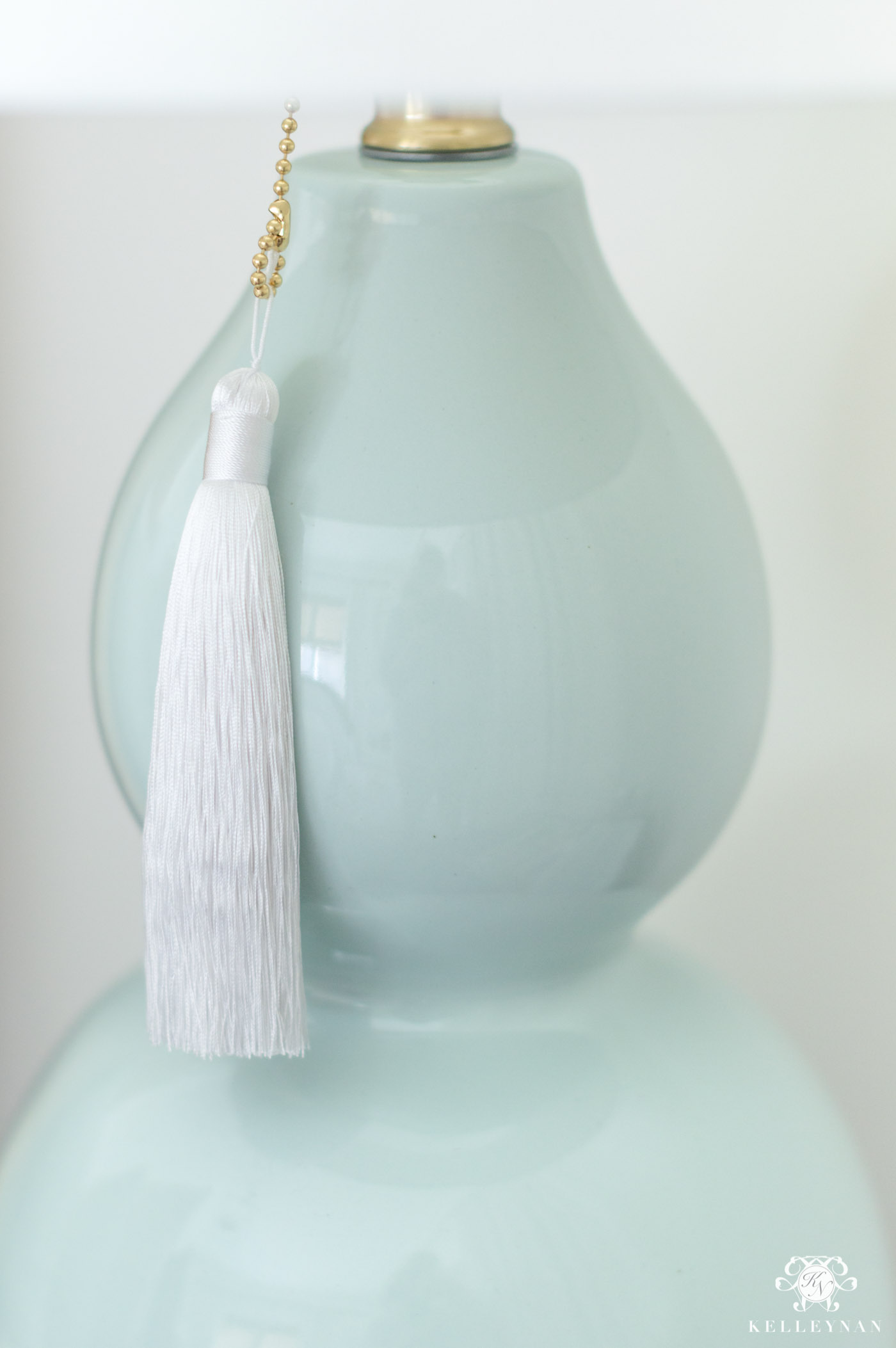 Tiffany Blue Lamps with Tassels