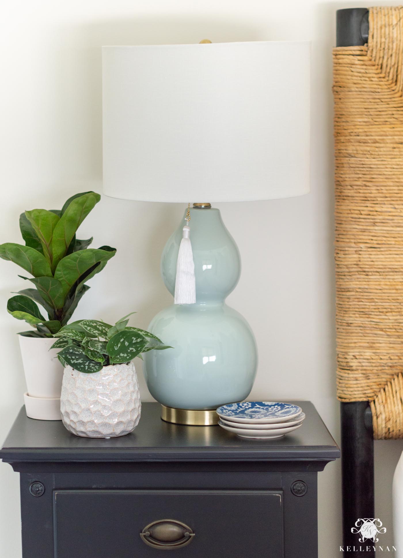 Nightstand Decor with Plants