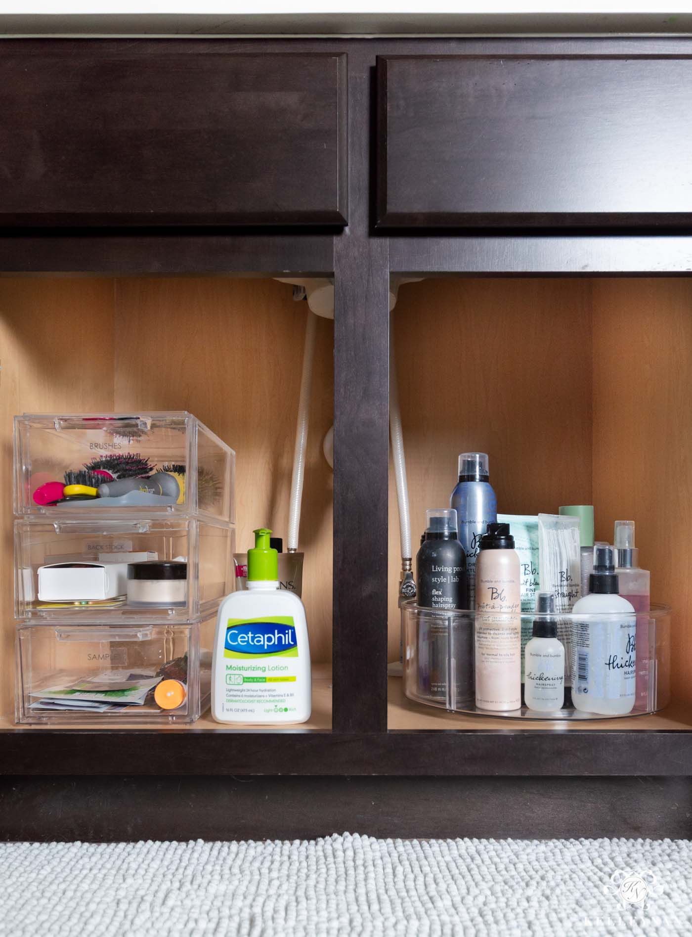 Organization Ideas When There's No Drawers in the Bathroom- Kelley Nan